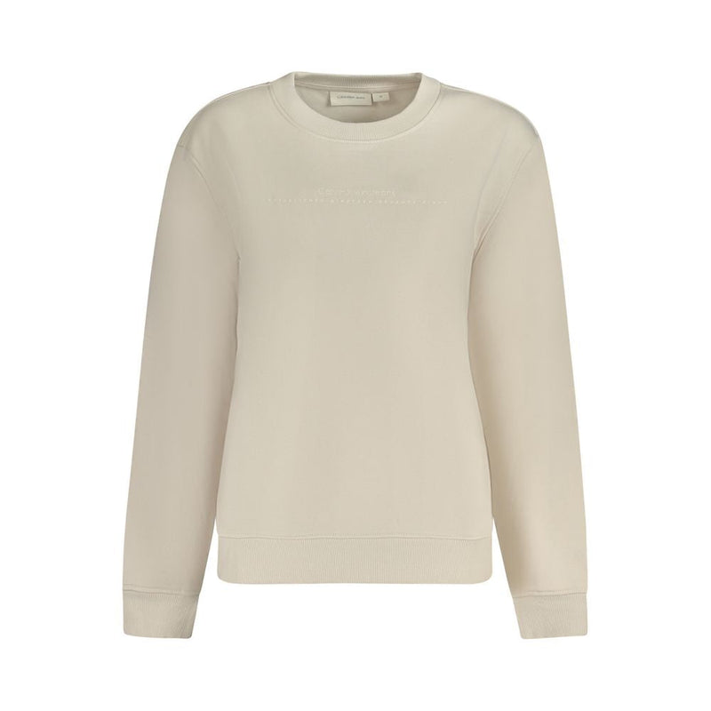 Beige Cotton Women Sweater Calvin Klein