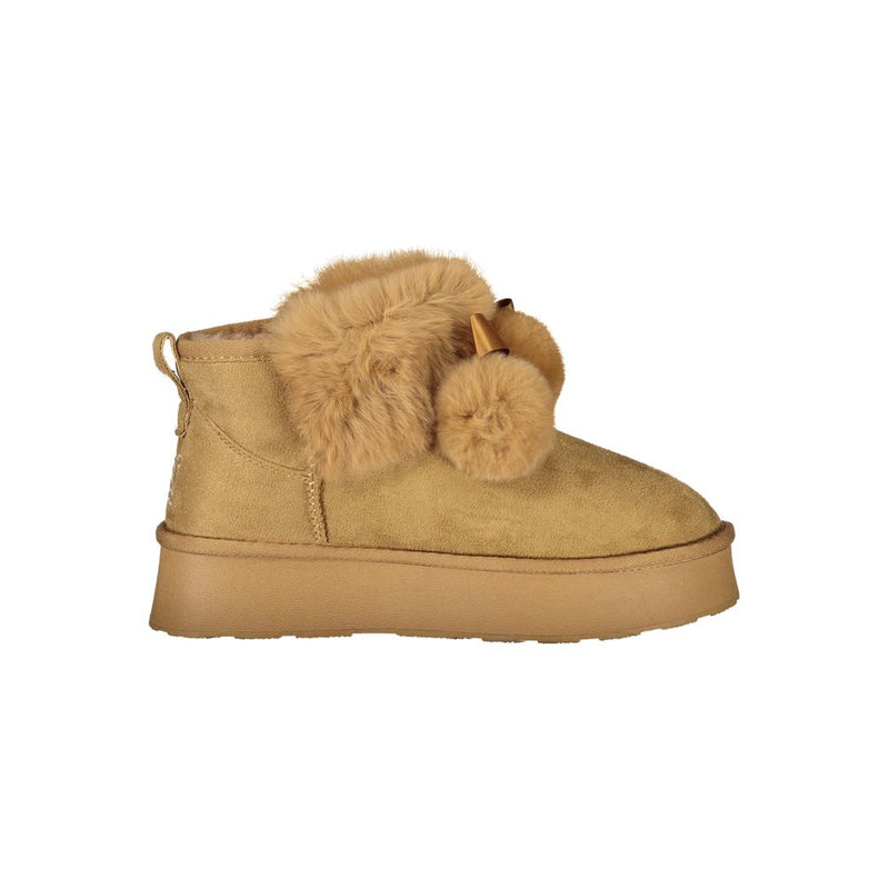 Brown Polyester Women Boot Laura Biagiotti