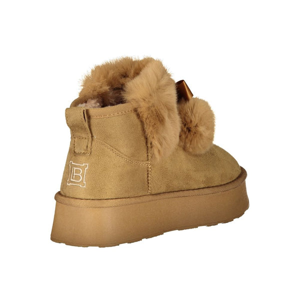 Brown Polyester Women Boot Laura Biagiotti