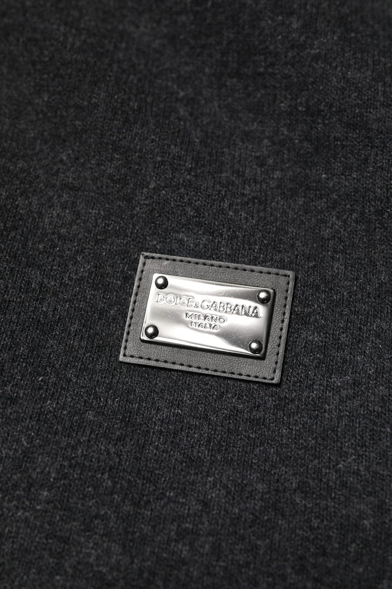 Black DG Logo Plaque Hooded Bomber Jacket Dolce & Gabbana