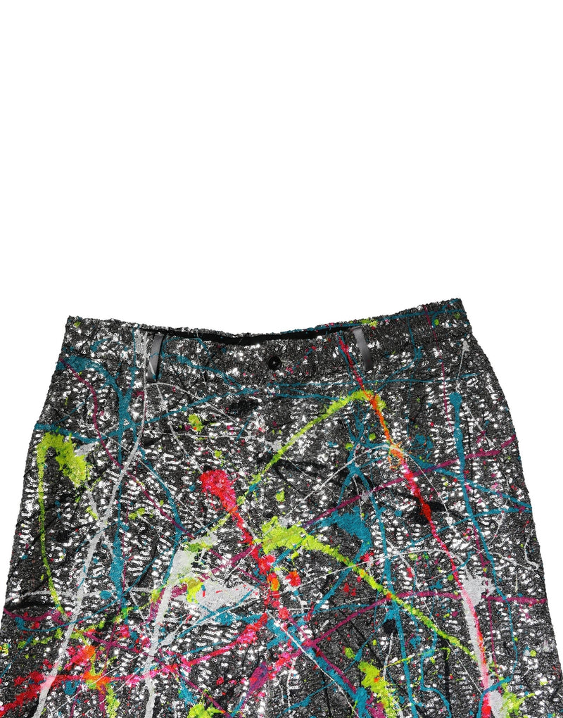 Multicolor Sequined Embellished Pants Dolce & Gabbana