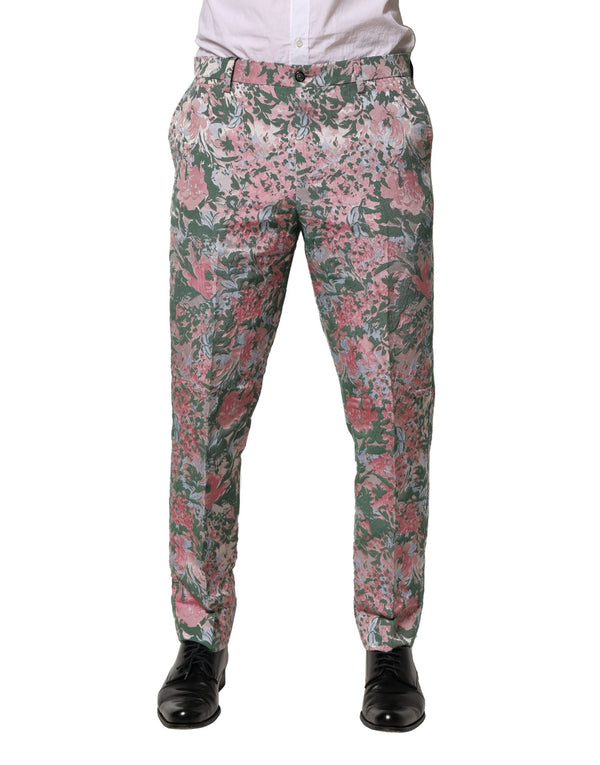 Multicolor Floral Jacquard Pants Dolce & Gabbana