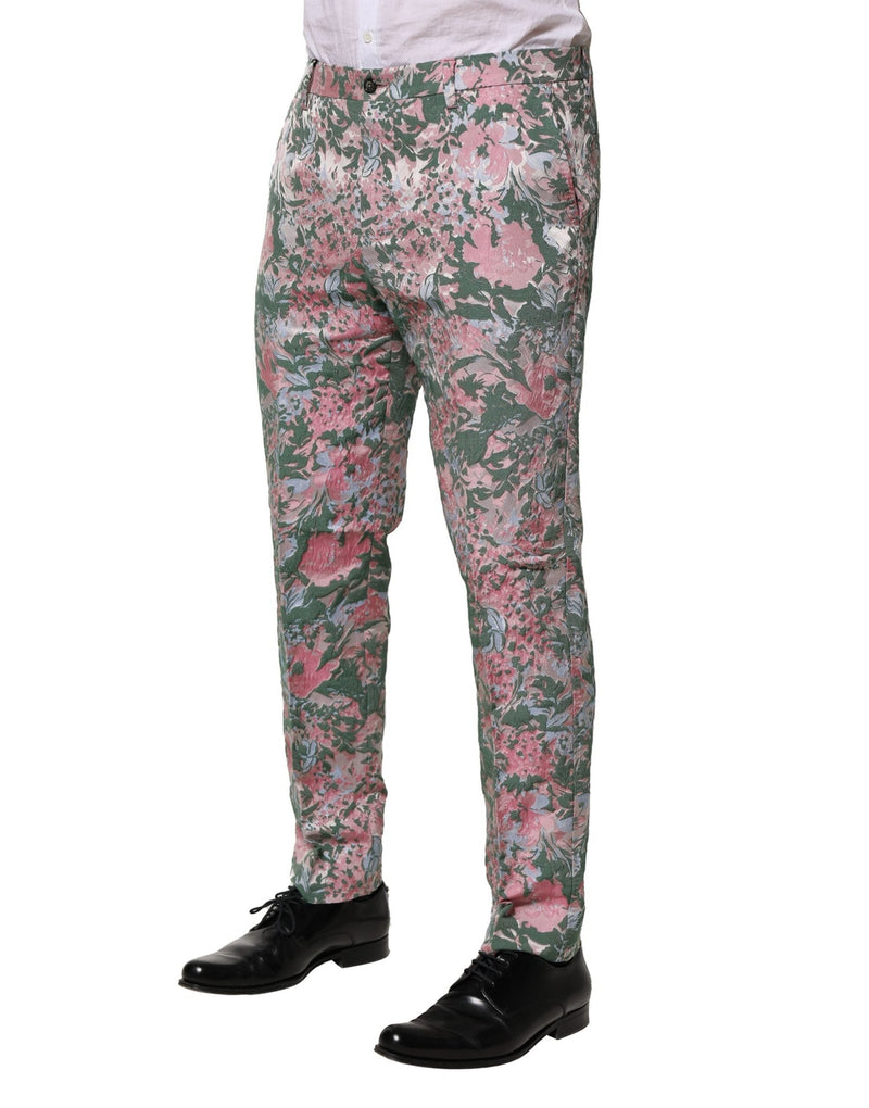 Multicolor Floral Jacquard Pants Dolce & Gabbana
