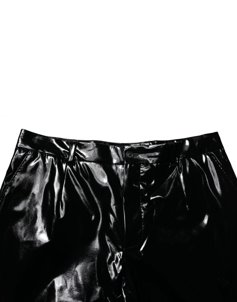 Black Nylon Straight Men Pants Dolce & Gabbana