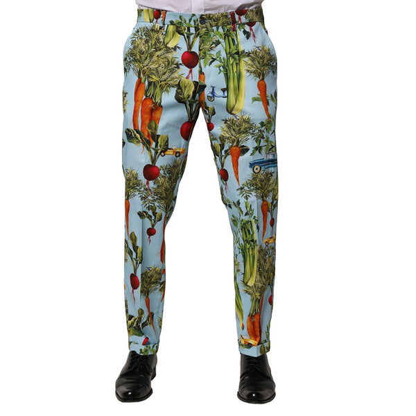 Multicolor Cotton Tapered Men Pants Dolce & Gabbana