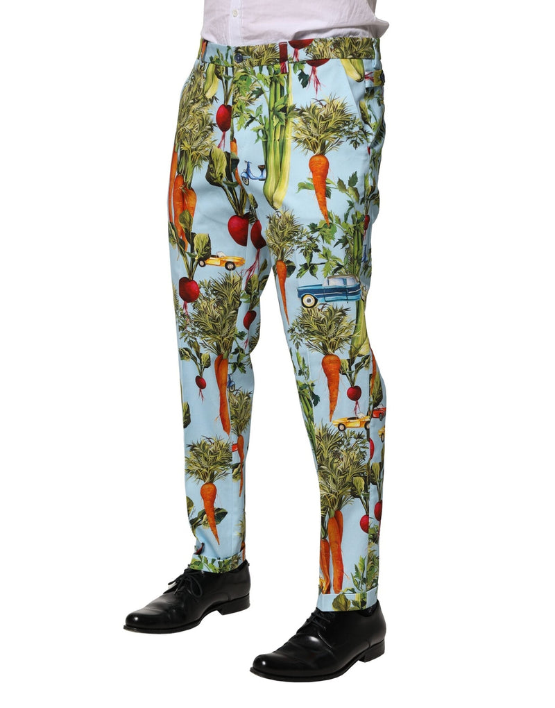 Multicolor Cotton Tapered Men Pants Dolce & Gabbana