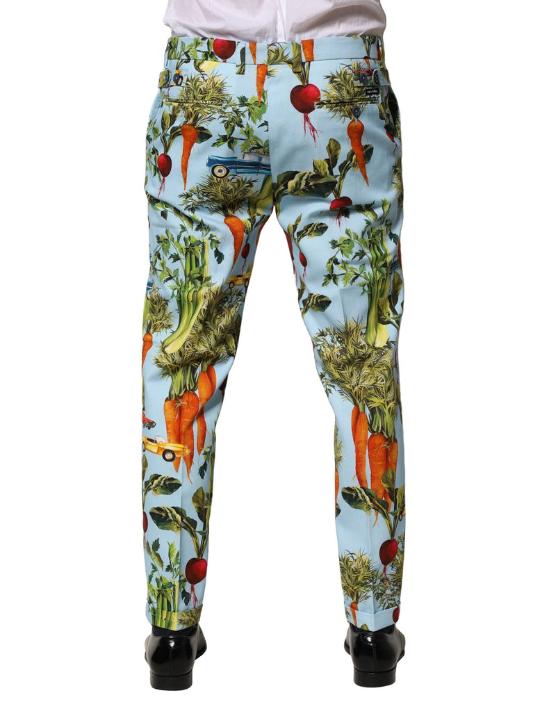 Multicolor Cotton Tapered Men Pants Dolce & Gabbana