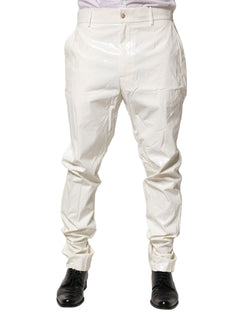 White Nylon Tapered Dress Men Pants Dolce & Gabbana