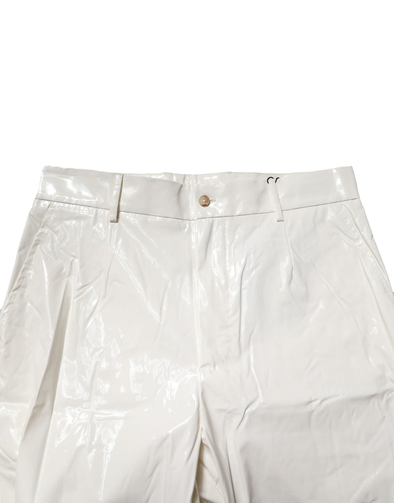 White Nylon Tapered Dress Men Pants Dolce & Gabbana