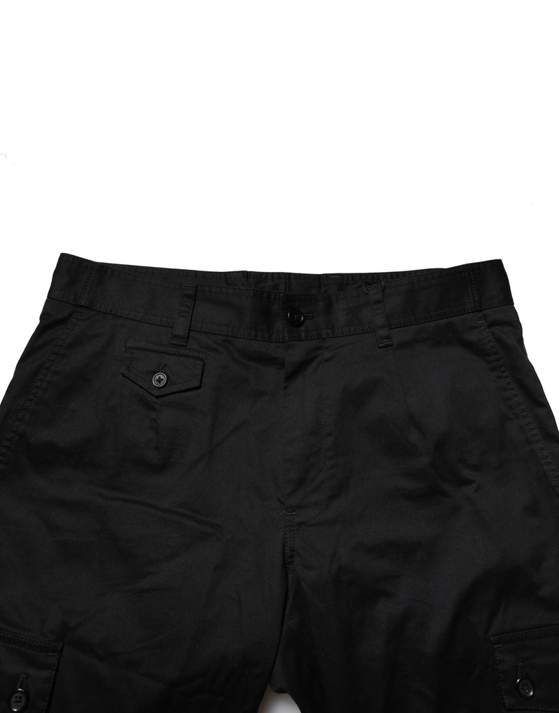 Black Cotton Dress Slim Formal Pants Dolce & Gabbana