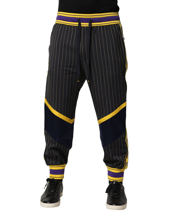 Multicolor Stripes Wool Jogger Pants Dolce & Gabbana