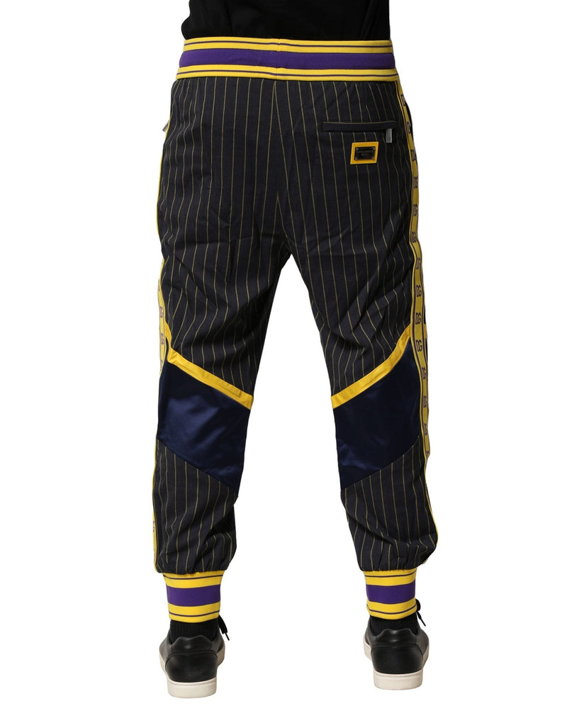 Multicolor Stripes Wool Jogger Pants Dolce & Gabbana