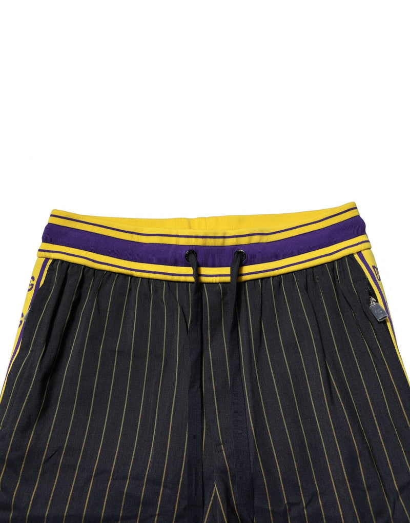 Multicolor Stripes Wool Jogger Pants Dolce & Gabbana