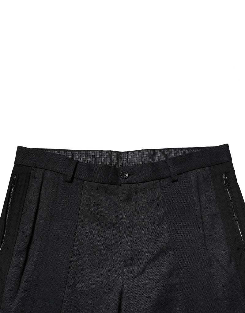Black Cotton Dress Slim Formal Pants Dolce & Gabbana