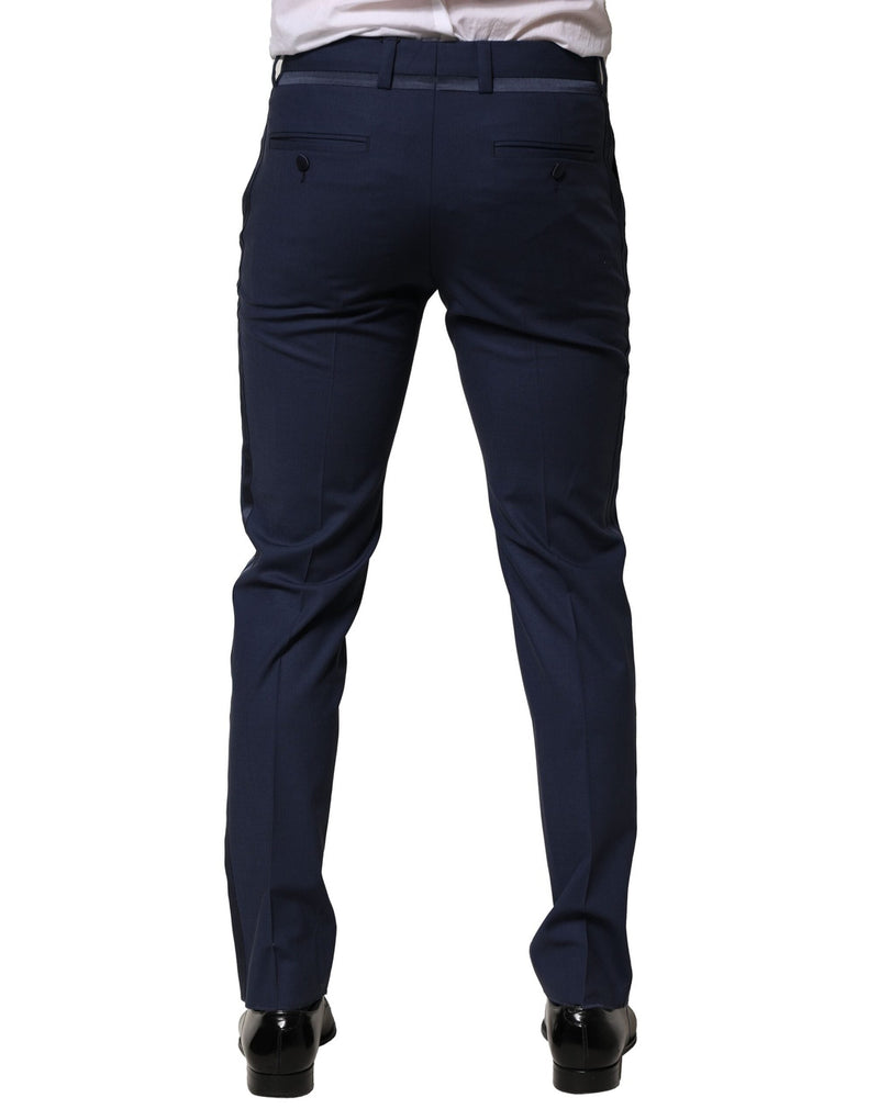 Dark Blue Wool Dress Formal Pants Dolce & Gabbana