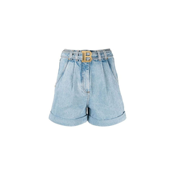 Blue Cotton Short Balmain