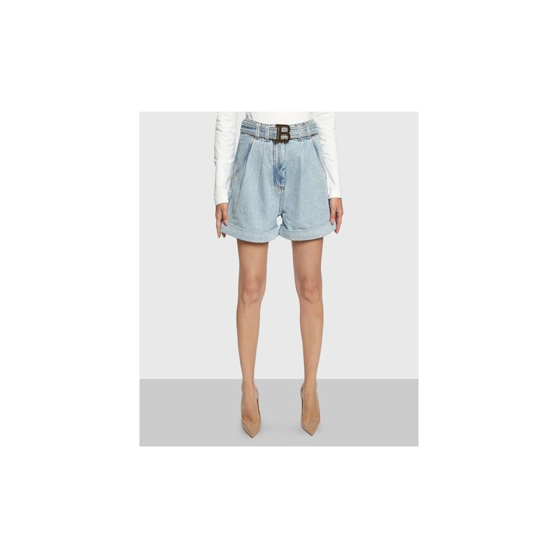 Blue Cotton Short Balmain