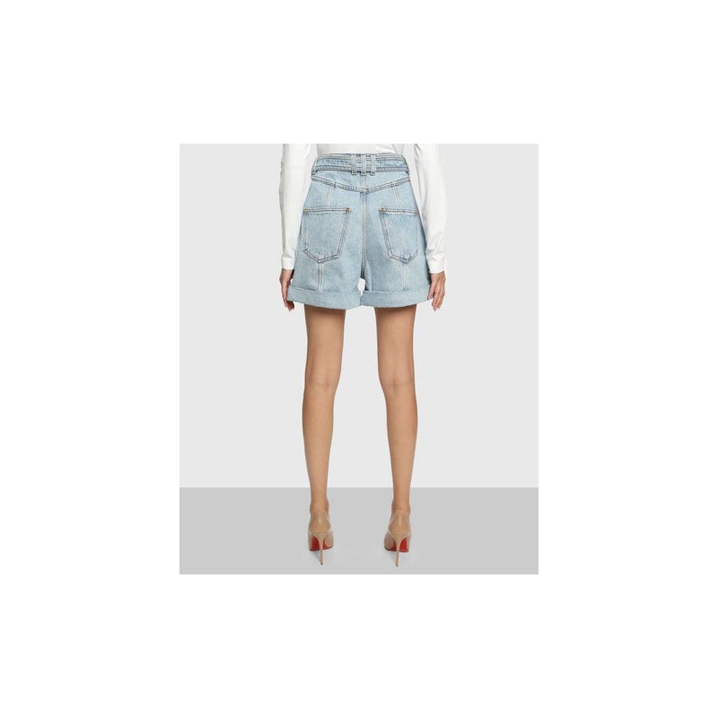 Blue Cotton Short Balmain