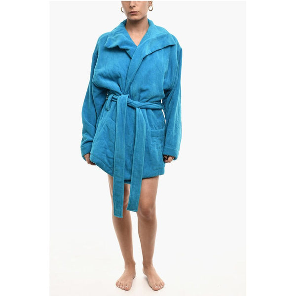 Cotton Terry Beach Bathrobe With Embroidery Dsquared²