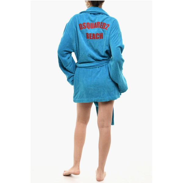 Cotton Terry Beach Bathrobe With Embroidery Dsquared²