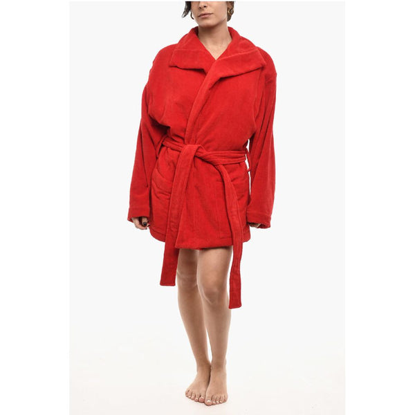 Cotton Terry Beach Bathrobe With Embroidery Dsquared²