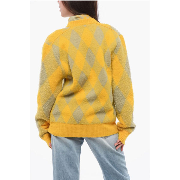 Argyle Patterned Wool Cardigan Burberry