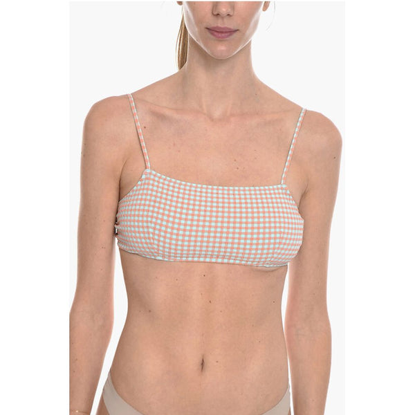 Gingham Checked Two-Tone FILIPPA Bikini Top Samsoe Samsoe