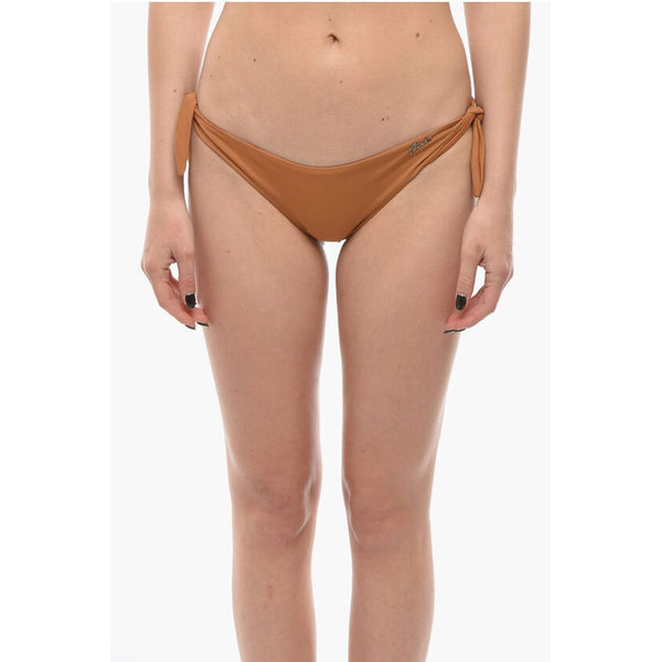 Solid Color Bikini Bottom with Knotted Laces Karl Lagerfeld