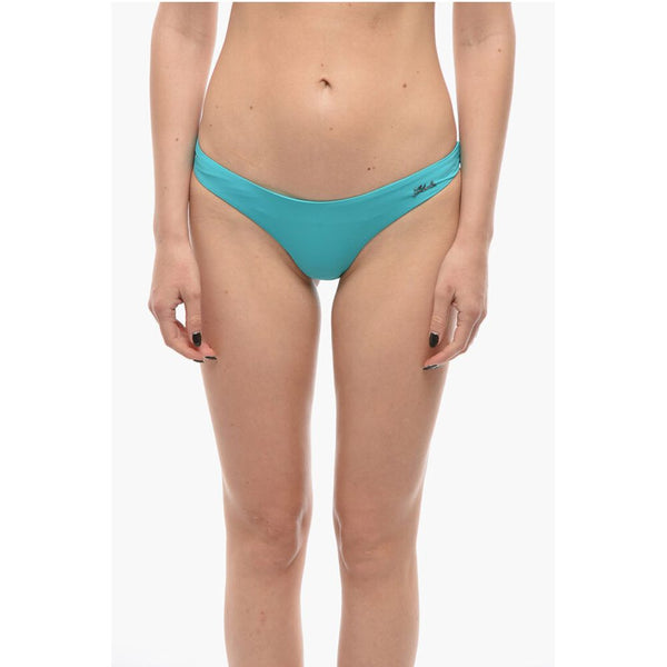 Solid Color Bikini Bottom With Silver Logo Karl Lagerfeld
