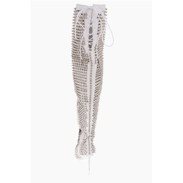 12cm leather studded FASHION SHOW over the knee boots Philipp Plein