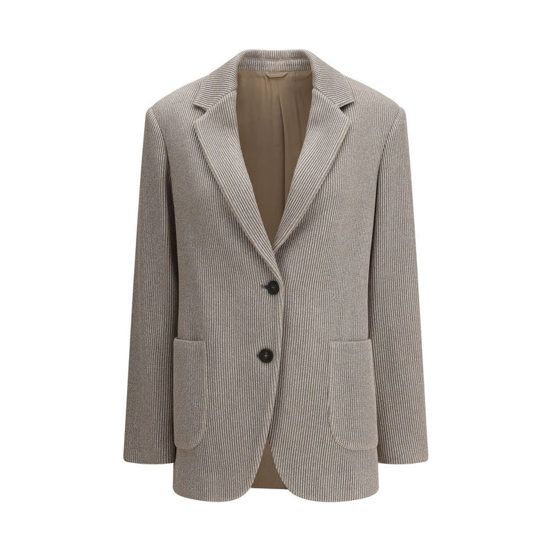 Ribbed deisgn lurex Jacket Brunello Cucinelli