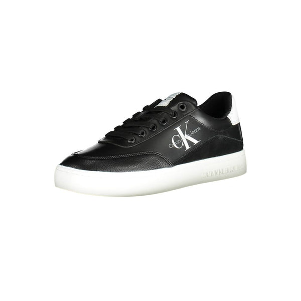 Black Leather Women Sneaker Calvin Klein