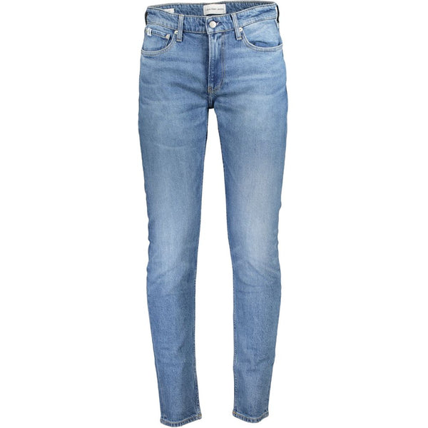 Light Blue Cotton Men Jeans Calvin Klein