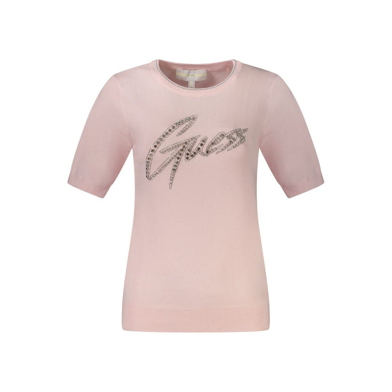 Pink Viscose Women Sweater Guess Jeans