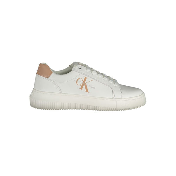 White Leather Women Sneaker Calvin Klein