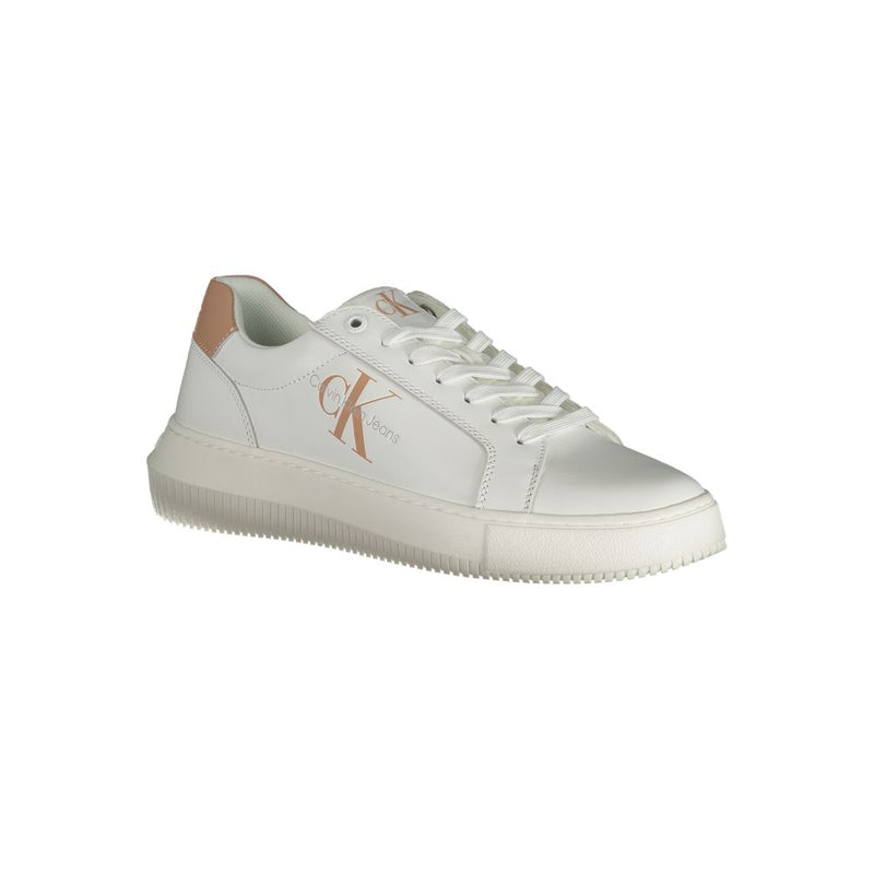 White Leather Women Sneaker Calvin Klein