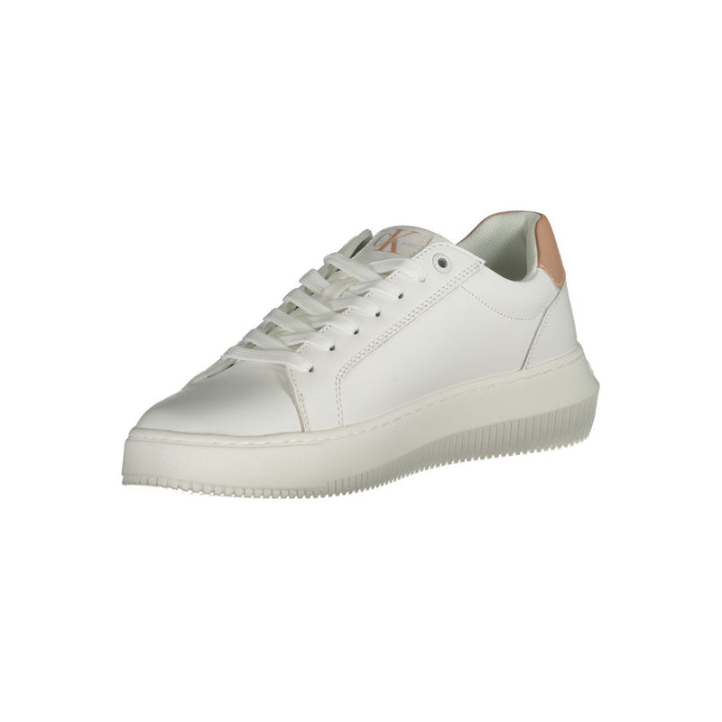 White Leather Women Sneaker Calvin Klein
