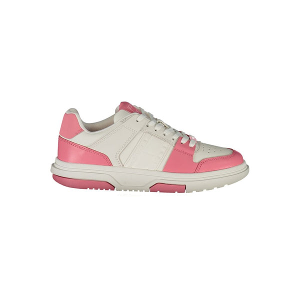 Pink Leather Women Sneaker Tommy Hilfiger