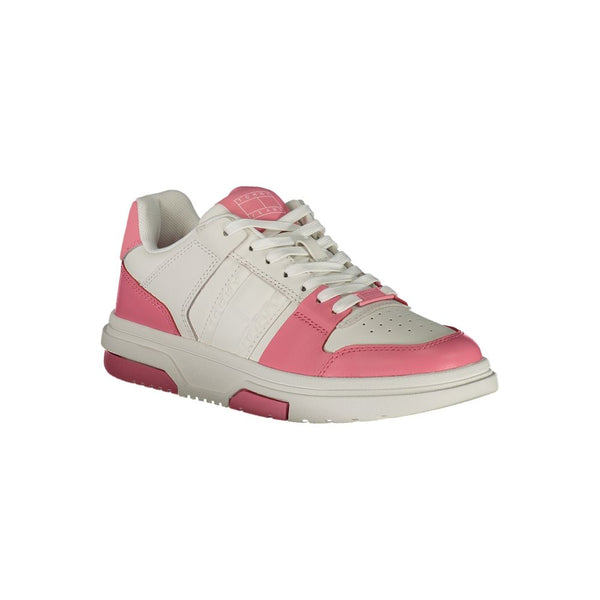 Pink Leather Women Sneaker Tommy Hilfiger