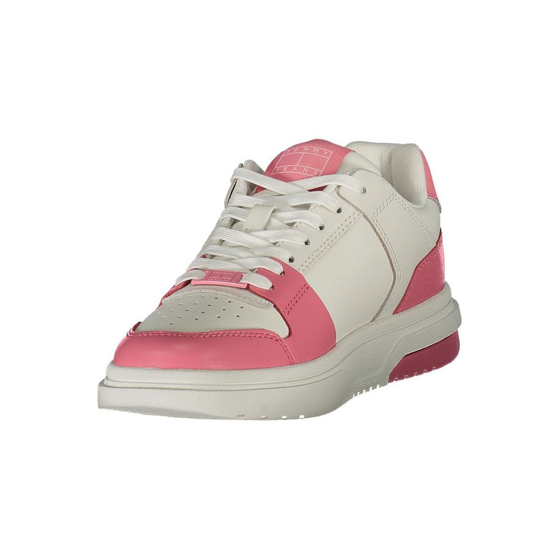 Pink Leather Women Sneaker Tommy Hilfiger