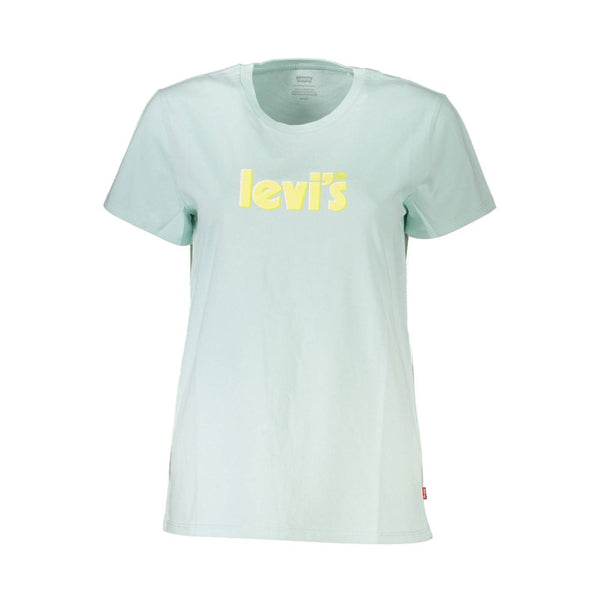 Blue Cotton Women T-Shirt Levi's