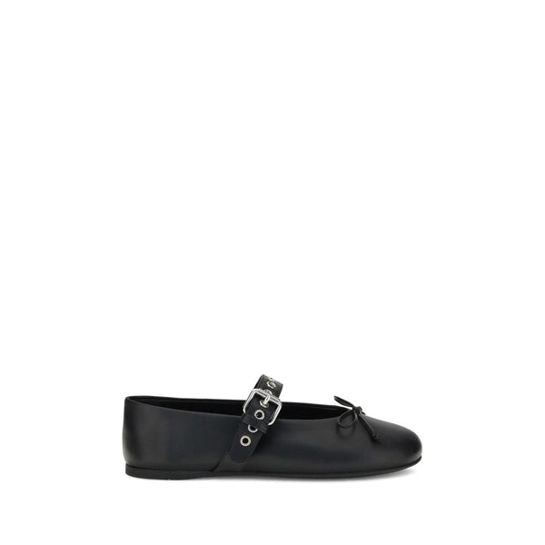 Leather Ballerinas Miu Miu