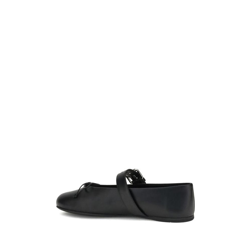 Leather Ballerinas Miu Miu