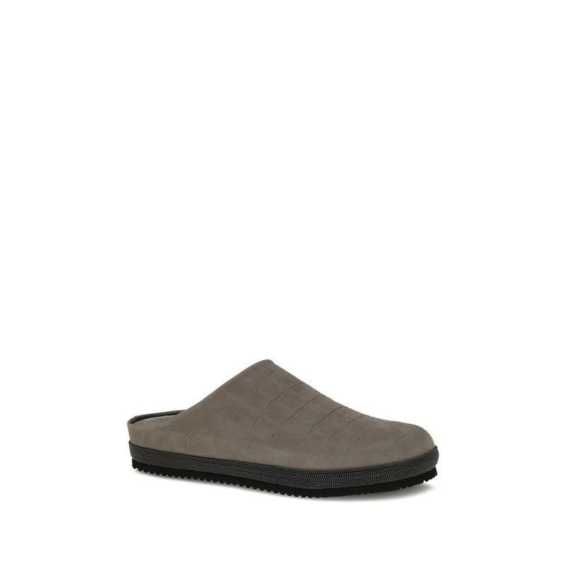 Leather Sabots Brunello Cucinelli
