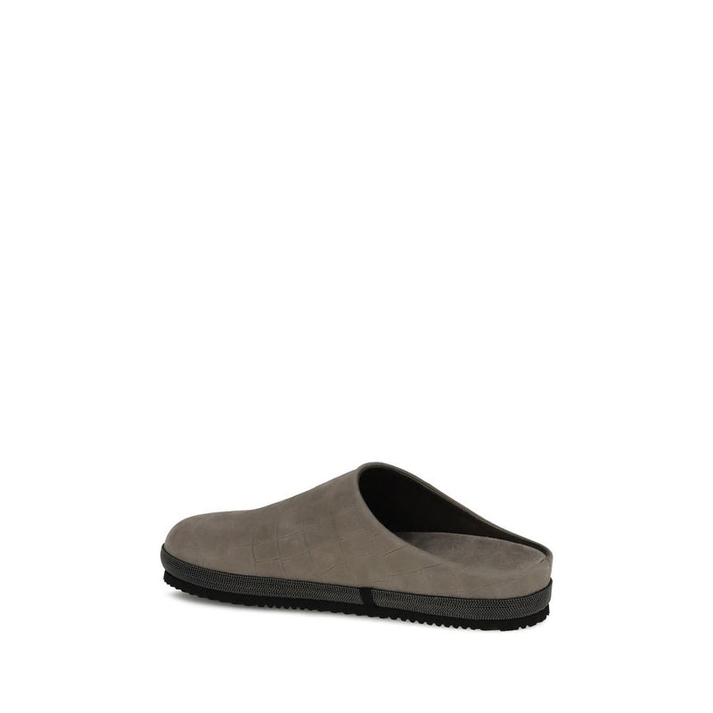 Leather Sabots Brunello Cucinelli