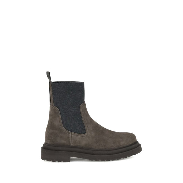 Suede Ankle Boots Brunello Cucinelli