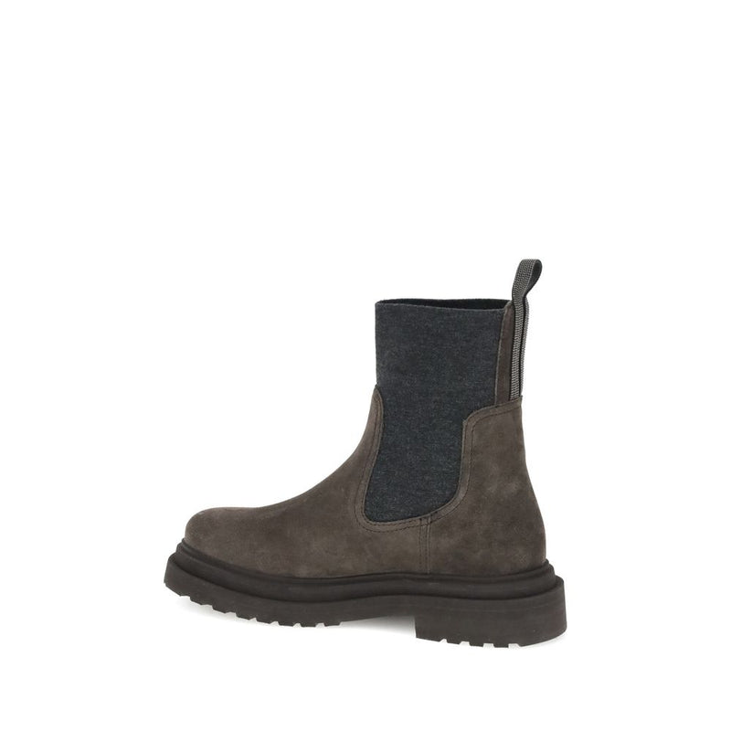 Suede Ankle Boots Brunello Cucinelli