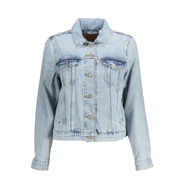 Light Blue Cotton Women Jacket Levi's