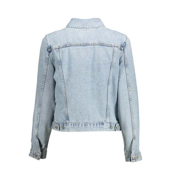 Light Blue Cotton Women Jacket Levi's