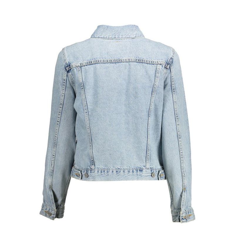 Light Blue Cotton Women Jacket Levi's